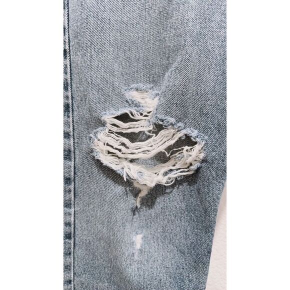 Agolde Mia Mid-Rise Distressed Straight-Leg Jeans 25” - Picture 9 of 14